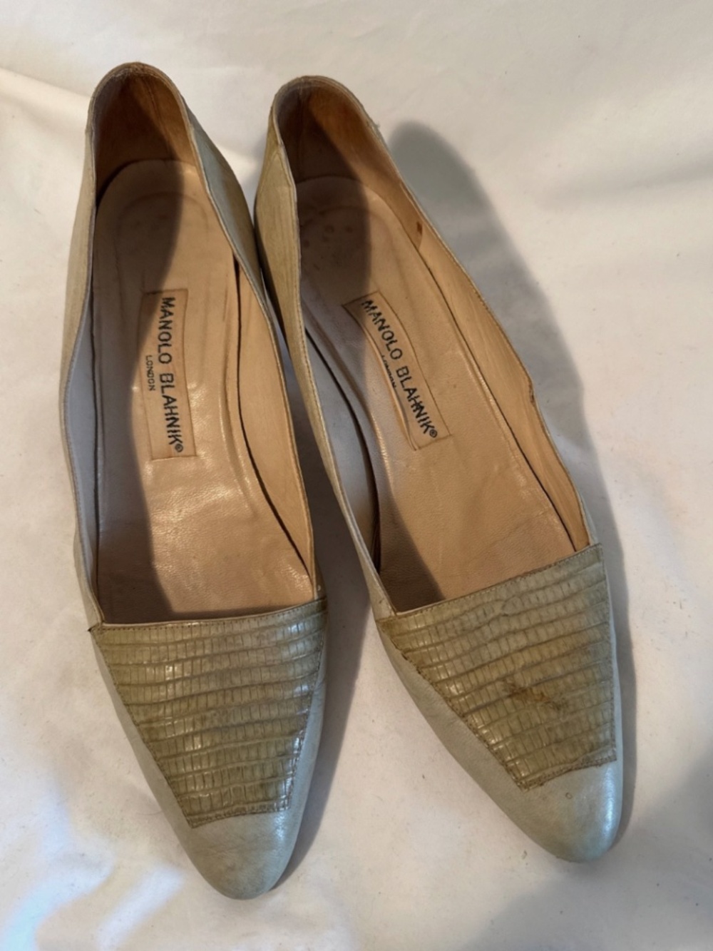 Vintage Green Crocodile Manolo Blahnik Heels